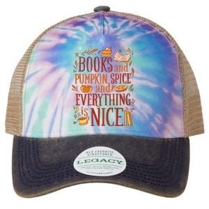 Books And Pumpkin Spice Fall Legacy Tie Dye Trucker Hat