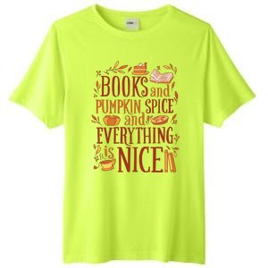 Books And Pumpkin Spice Fall Tall Fusion ChromaSoft Performance T-Shirt