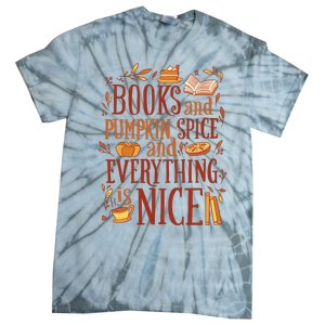 Books And Pumpkin Spice Fall Tie-Dye T-Shirt