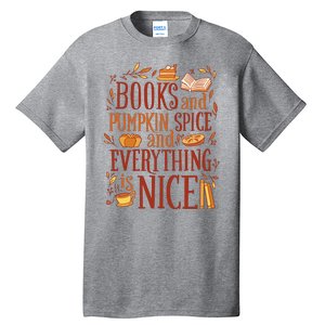 Books And Pumpkin Spice Fall Tall T-Shirt