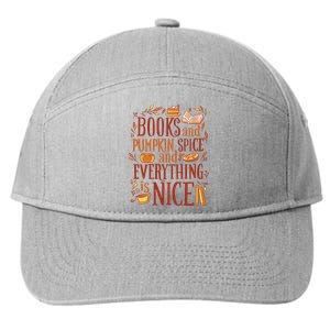 Books And Pumpkin Spice Fall 7-Panel Snapback Hat