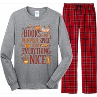 Books And Pumpkin Spice Fall Long Sleeve Pajama Set