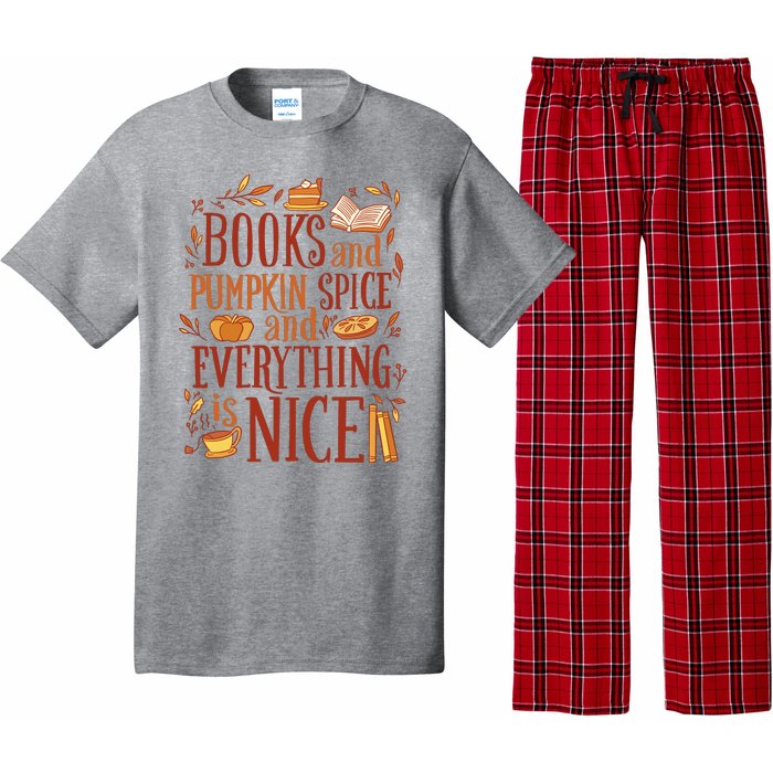 Books And Pumpkin Spice Fall Pajama Set