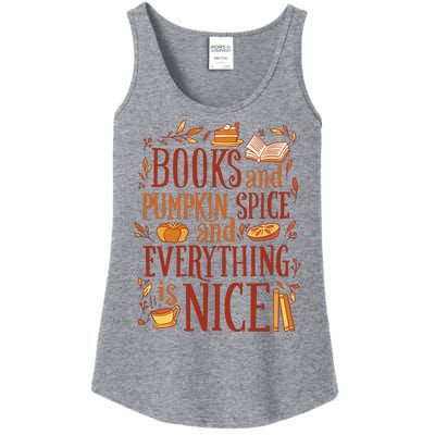 Books And Pumpkin Spice Fall Ladies Essential Tank