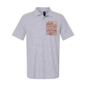 Books And Pumpkin Spice Fall Softstyle Adult Sport Polo