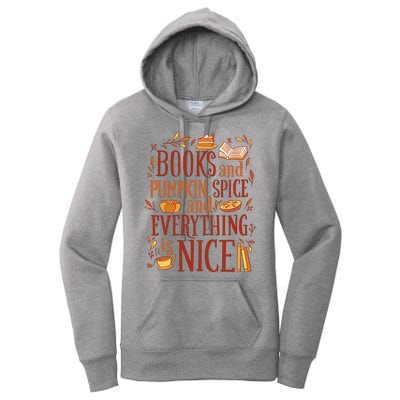 Books And Pumpkin Spice Fall Women's Pullover Hoodie