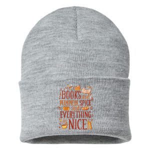 Books And Pumpkin Spice Fall Sustainable Knit Beanie