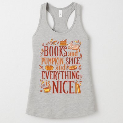 Books And Pumpkin Spice Fall Womens Tank Top