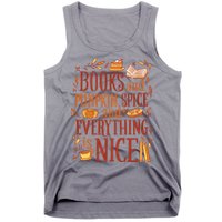 Books And Pumpkin Spice Fall Tank Top