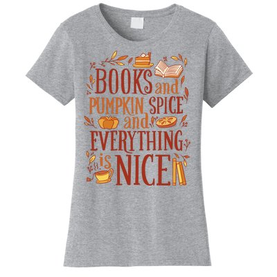 Books And Pumpkin Spice Fall Women's T-Shirt