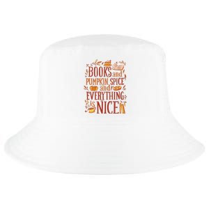 Books And Pumpkin Spice Fall Cool Comfort Performance Bucket Hat