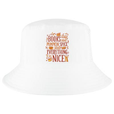 Books And Pumpkin Spice Fall Cool Comfort Performance Bucket Hat