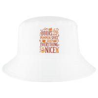Books And Pumpkin Spice Fall Cool Comfort Performance Bucket Hat
