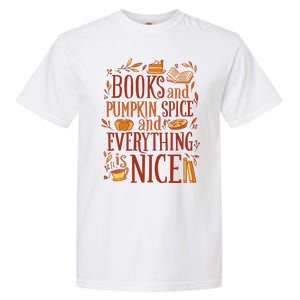 Books And Pumpkin Spice Fall Garment-Dyed Heavyweight T-Shirt