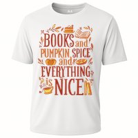 Books And Pumpkin Spice Fall Cooling Performance Crew T-Shirt