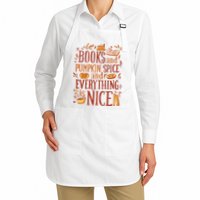 Books And Pumpkin Spice Fall Apron
