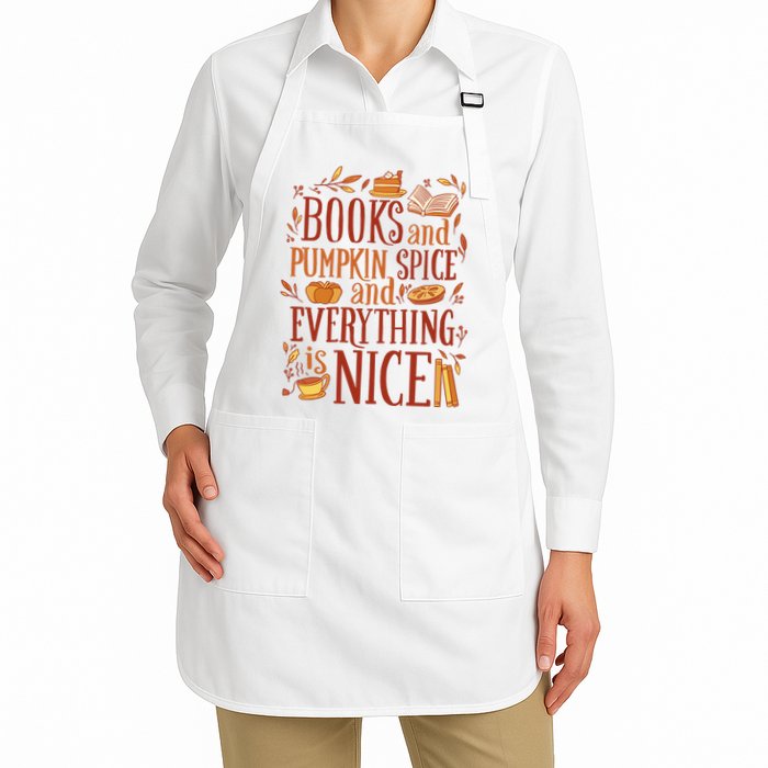Books And Pumpkin Spice Fall Apron