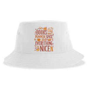 Books And Pumpkin Spice Fall Sustainable Bucket Hat