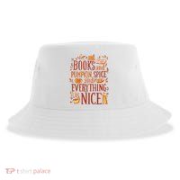 Books And Pumpkin Spice Fall Sustainable Bucket Hat