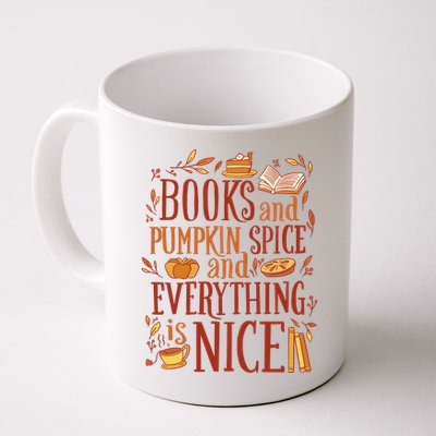 Books And Pumpkin Spice Fall Mug