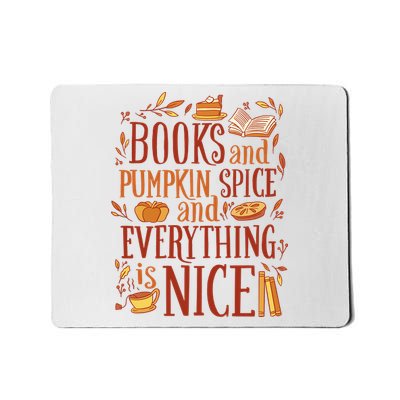Books And Pumpkin Spice Fall Mousepad