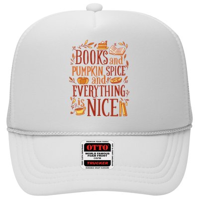 Books And Pumpkin Spice Fall Trucker Hat