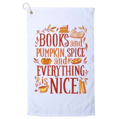 Books And Pumpkin Spice Fall Golf Towel