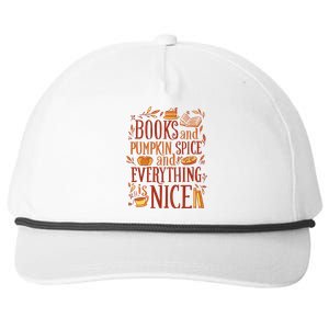 Books And Pumpkin Spice Fall Snapback Five-Panel Rope Hat