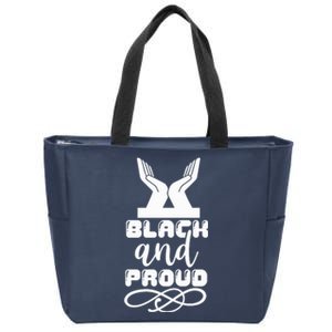 Black And Proud Zip Tote Bag