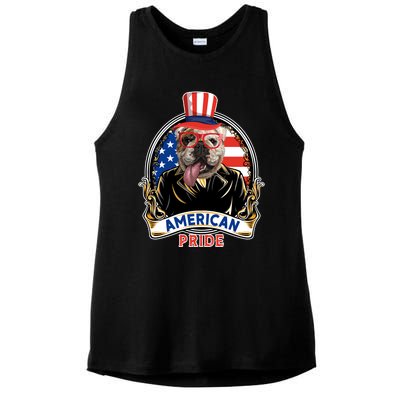 Bulldog American Pride T Ladies PosiCharge Tri-Blend Wicking Tank