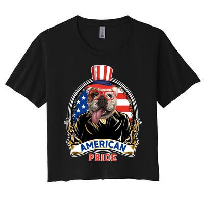 Bulldog American Pride T Women's Crop Top Tee