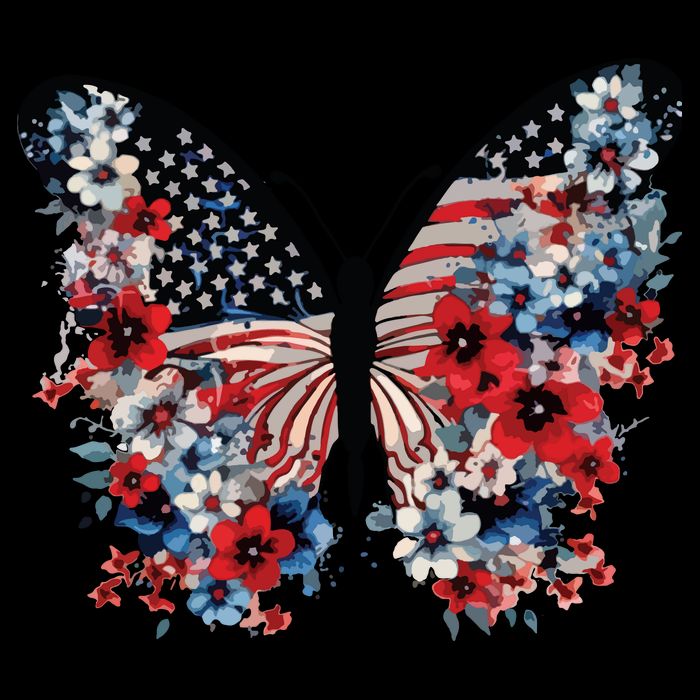 Butterfly America Patriotic 4th Of July 16 in Basic Backpack