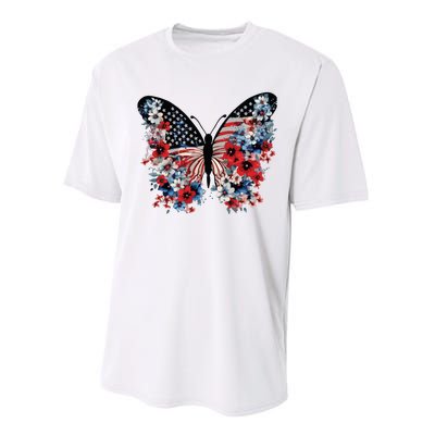 Butterfly America Patriotic 4th Of July Performance Sprint T-Shirt