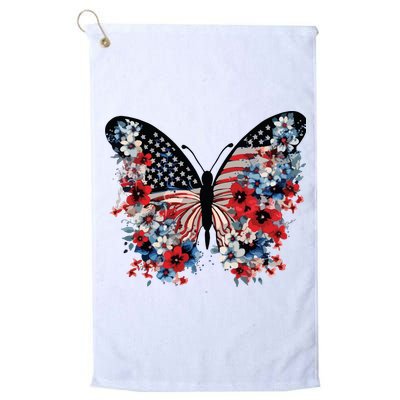 Butterfly America Patriotic 4th Of July Golf Towel