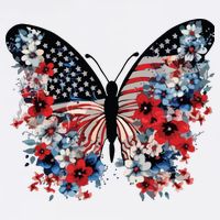 Butterfly America Patriotic 4th Of July Toddler T-Shirt