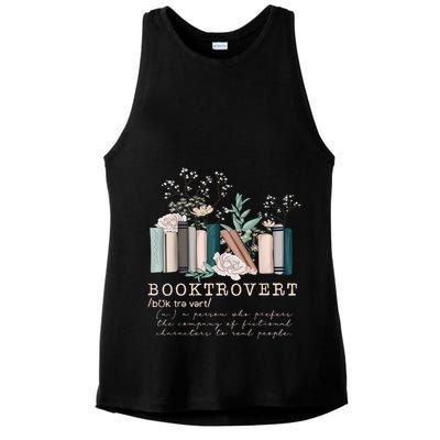 Booktrovert A Person Who Prefers The Company Of Fictional Characters To Read Peo Ladies PosiCharge Tri-Blend Wicking Tank