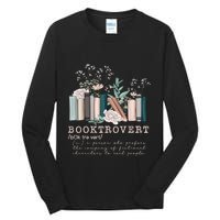 Booktrovert A Person Who Prefers The Company Of Fictional Characters To Read Peo Tall Long Sleeve T-Shirt
