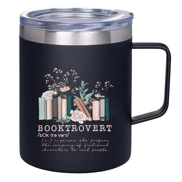 Booktrovert A Person Who Prefers The Company Of Fictional Characters To Read Peo 12oz Stainless Steel Coffee Mug