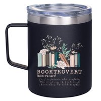 Booktrovert A Person Who Prefers The Company Of Fictional Characters To Read Peo 12oz Stainless Steel Coffee Mug