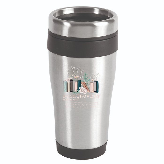 Booktrovert A Person Who Prefers The Company Of Fictional Characters To Read Peo 16oz Travel Tumbler