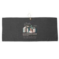 Booktrovert A Person Who Prefers The Company Of Fictional Characters To Read Peo Large Microfiber Waffle Golf Towel