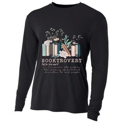 Booktrovert A Person Who Prefers The Company Of Fictional Characters To Read Peo Cooling Performance Long Sleeve Crew