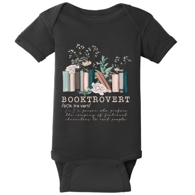 Booktrovert A Person Who Prefers The Company Of Fictional Characters To Read Peo Baby Bodysuit