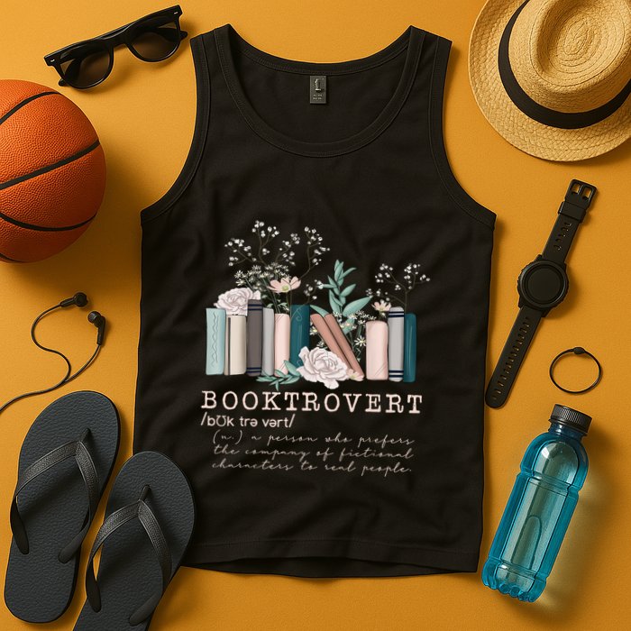 Booktrovert A Person Who Prefers The Company Of Fictional Characters To Read Peo Tank Top