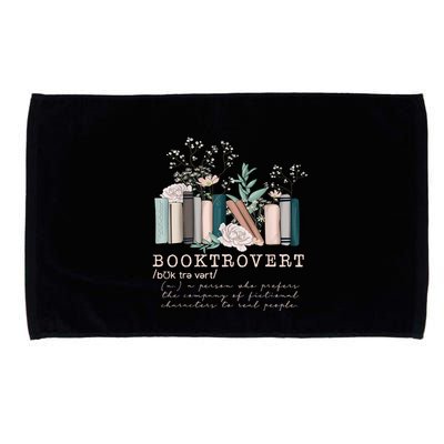 Booktrovert A Person Who Prefers The Company Of Fictional Characters To Read Peo Microfiber Hand Towel