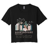 Booktrovert A Person Who Prefers The Company Of Fictional Characters To Read Peo Crop Top