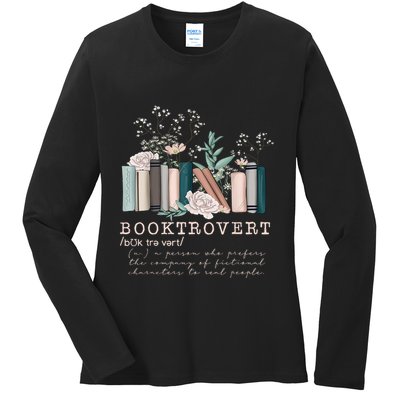 Booktrovert A Person Who Prefers The Company Of Fictional Characters To Read Peo Ladies Long Sleeve Shirt