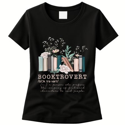 Booktrovert A Person Who Prefers The Company Of Fictional Characters To Read Peo Womens T-Shirt