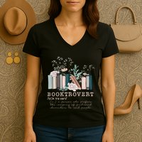Booktrovert A Person Who Prefers The Company Of Fictional Characters To Read Peo Women's V-Neck T-Shirt