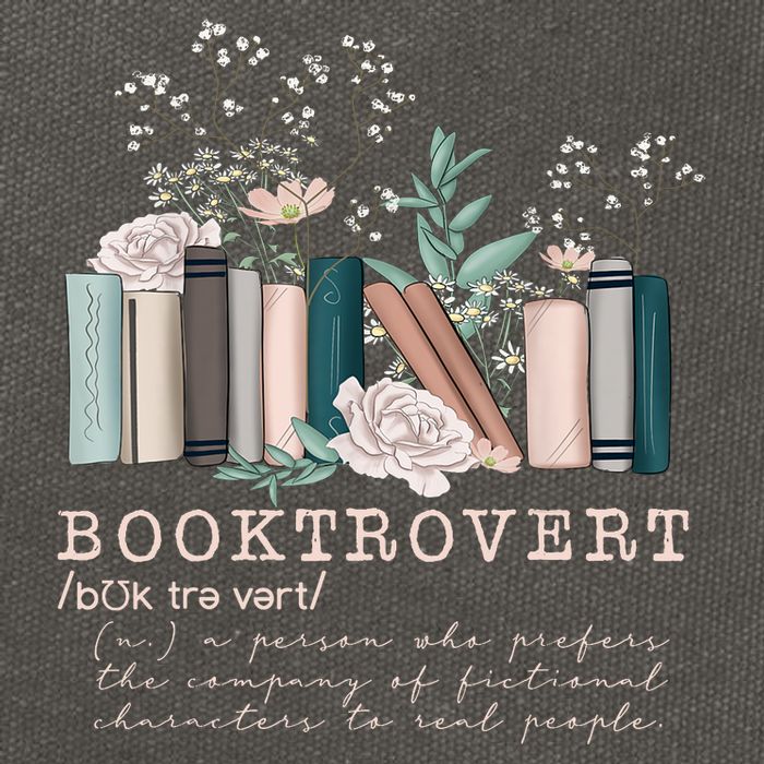 Booktrovert A Person Who Prefers The Company Of Fictional Characters To Read Peo Cotton Canvas Backpack